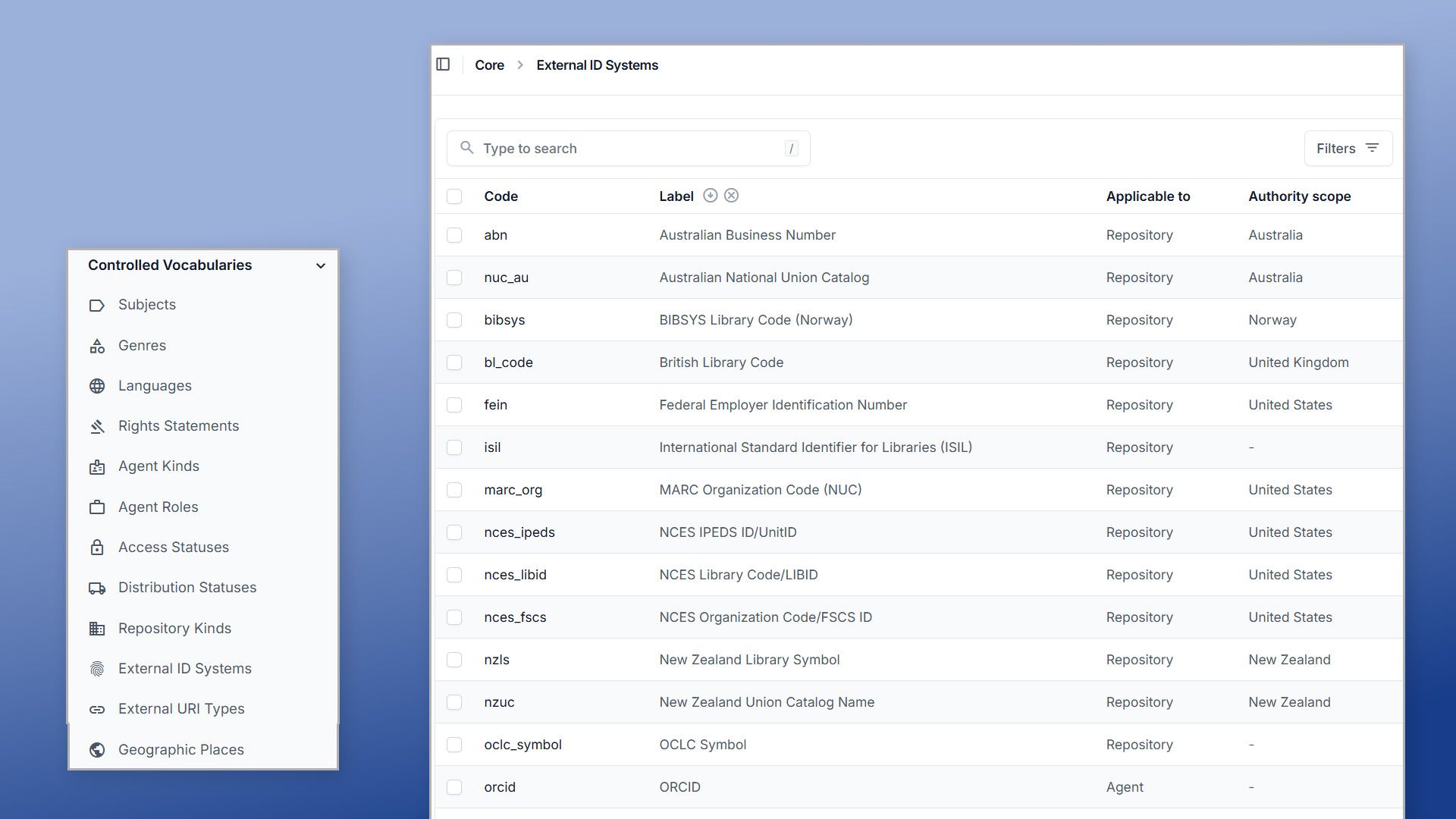 Controlled Vocabularies