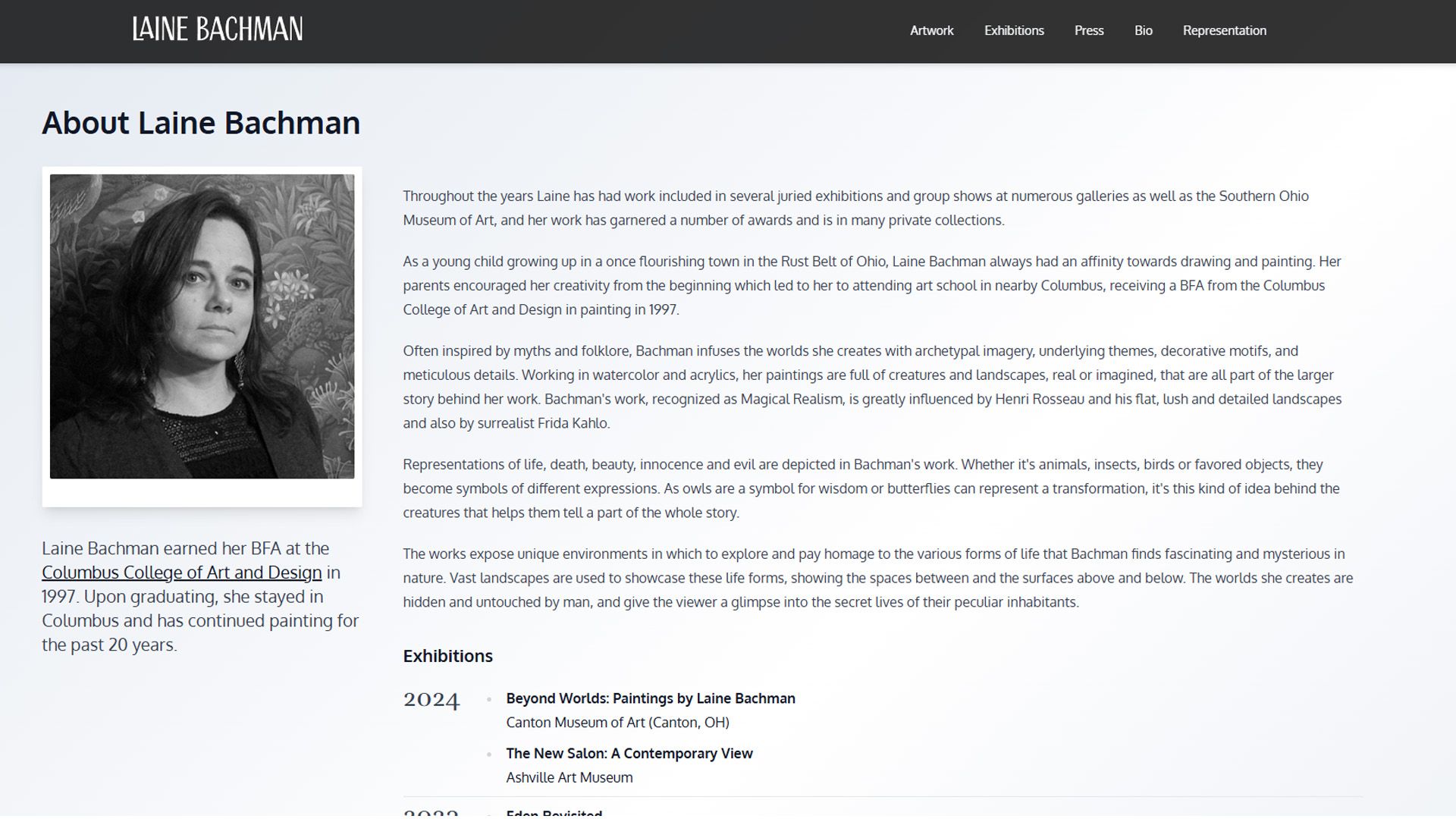 Bio page